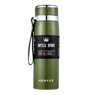 어쉐어 보온병 보냉병 휴대용 보온보냉병, 그린, 1000ml, 1개