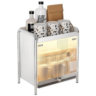 HK.sell 화이트톤 다용도 사각 식탁정리함, 화이트, 화이트