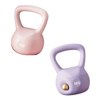 多色壺鈴，多種重量選擇，居家健身必備，安全環保材質，舒適握感設計, 軟壺鈴-4藍, 1個, 4kg