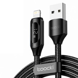 라뻬 디스플레이 USB A타입-애플8핀 라이트닝 고속충전 케이블, 2m, 1개, 블랙