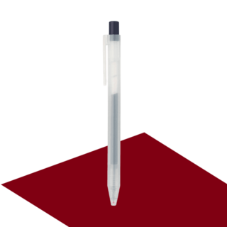 무인양품 젤잉크 노크식 볼펜 블루블랙 0.5mm, 1세트