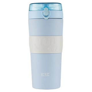 IKUK 艾可 台灣公司貨 保溫大Q彈杯, 北歐藍, 800ml, 1個