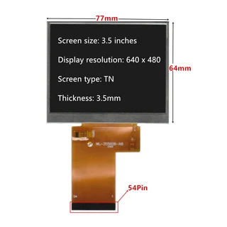 GPS 네비게이터/산업 장비에 적합한 3.5/4.3/5/7 인치 범용 LCD 패널 디스플레이 화면 예비 부품 교체, 02 3.5 inch style 2