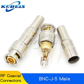 호환 2Pcs BNC 소켓 솔더 커넥터 Q9 50KY KWE KE 섀시 패널 마운트 RF 동축 오실로스코프 비디오 모니터링, BNCJ5 Male, 2개