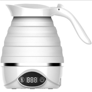 全電壓摺疊便攜式電熱水壺 全球通用液晶顯示矽膠折疊熱水壺，旅行辦公必備，安全食品級材質，快速加熱, 90~240V全電壓6段調溫+直接煮水款, JCZN-032
