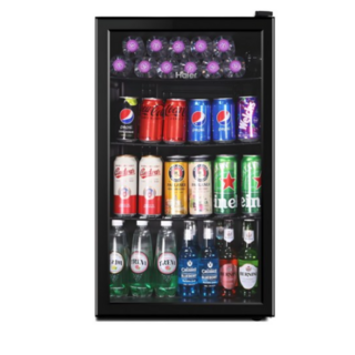 하이얼 쇼케이스 미니 냉장고 91L HSC91MDB, 01 HSC91MDB(블랙/7단온도조절/kc인증)