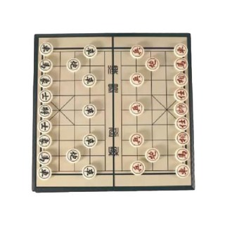 磁吸式象棋，環保PVC+磁石材質，可折疊收納, 原木色(29X29 CM), 1個