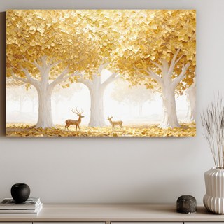 네이처갤러리 돈들어오는 황금나무액자 재물운 인테리어 액자, 1번 황금나무액자