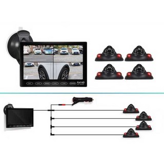 블랙박스 360도 사각지대 사이드블랙박스 4채널 승용차 세단, 7인치터치스크린+적외선카메라 2채널