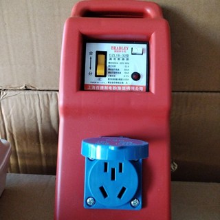 手提電箱 雙漏電 防水插座 便攜式戶外移動小電箱 220V 一控一插座, 1個, 一位防水塑料電箱