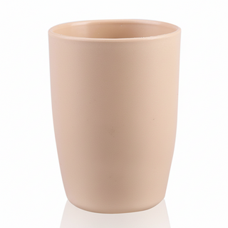 日式磨砂萬用漱口杯，簡約素色設計牙刷杯，情侶洗漱杯, 卡其色, 1個