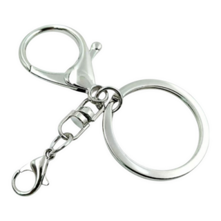 변색없는 더블유제이 8자 열쇠고리 30개입 키링부자재, 1세트, 실버