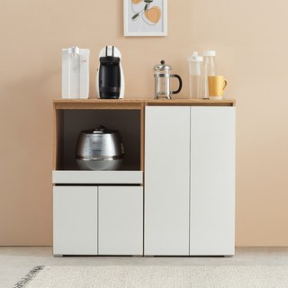 앨빈 500 전자레인지 부엌 오븐장 정수기받침 수납장+렌지대 세트, 오크화이트