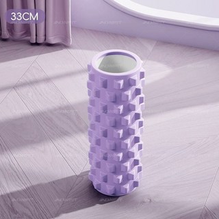 【瑜伽放鬆】專業瑜伽實心泡沫軸壓小腿狼牙按摩滾輪軸肌肉放鬆瘦腿後背琅琊榜, 【純淨紫色】33*12空心/初學者適用, 1個