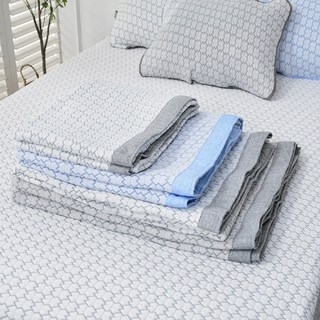 [국내제작]정품 휴비스 듀라론 여름 냉감 아이스 패드 고정밴드형 단품 / 베개커버세트 SS Q K KK, 쿨매트, 그레이