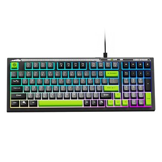 CHAOS 混元 巴蛇 RGB 靜音薄膜電競鍵盤 仿機械手感 極速回報1ms 防鬼鍵 五階固定燈效, 深煙