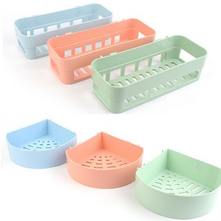 부착식 다용도 욕실 선반 화장실 거치대 샴푸 린스 바디워시 클랜징크림 정리 셀프 DIY 무타공 샤워실 탈의실 목욕탕, 1개