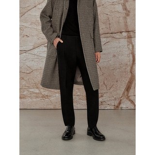 Solew 벨티드 투턱 테이퍼드 팬츠 블랙