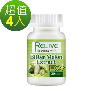 RELIVE 山苦瓜穩糖胜肽膠囊 - 血糖穩定、促進代謝、健康維持, 4盒, 30顆