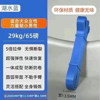 彈力帶 健身阻力帶 男女適用 減肥拉力帶 肩膀訓練 引體向上輔助帶, 【材質升級A+級乳膠】寶石藍-【寬13m, 1個