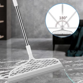 싹솔홈 완전밀착 실리콘 빗자루 스퀴지, 화이트, 1개