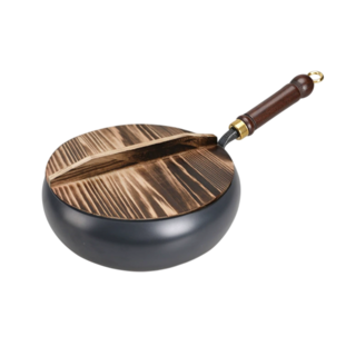 [100년 동안 녹슬지 않음] 순철 논스틱 프라이팬 99.9% 고순도 철 무쇠 주철 후라이팬 주물팬 인덕션 후라이팬 무코팅 건강 냄비 전골 냄비 세트 수제로 단조한 궁중팬 가마솥, 1세트, 매끈한 철솥, 24cm