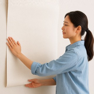 LX Z:IN 만능 풀바른벽지 화이트 합지 휘앙세93 셀프 도배 LG벽지 인테리어, 49496-1, 240cm