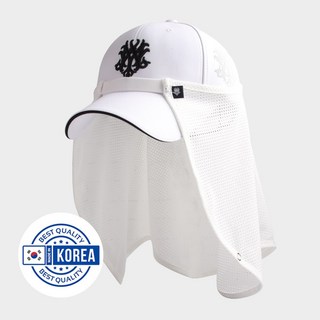 자외선 UV 차단 모자 썬쉐이드 썬가드 얼굴 뒷목 햇빛가리개, 화이트, 1개