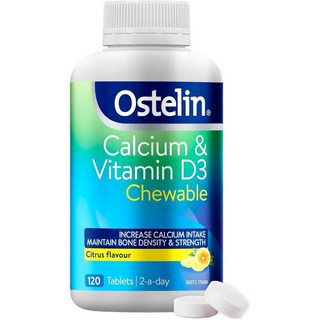 호주 오스텔린 Ostelin Vitamin D3 and Calcium Chewable 비타민D3 & 칼슘 츄어블 스트러스맛, 5개, 120정