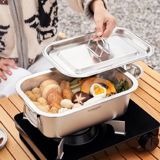 바겐슈타이거 스텐 캠핑용 아웃백 스퀘어팟 야외취사 4.5L, (L) 바겐 아웃백 스퀘어팟 4.5L