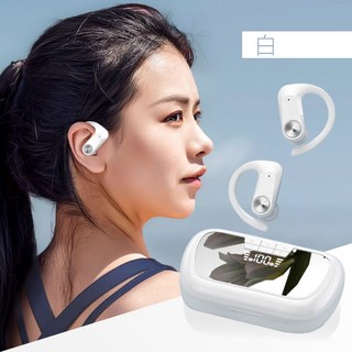 Q2S骨傳導藍牙耳機 運動耳機 離線播放 ENC通話降噪 藍牙5.3 掛耳式, Q2S骨傳導藍牙耳機【白色】, 白色