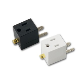 太星電工 安全L型3P轉2P轉接器 轉接頭 三轉二 插頭 (2顆裝) - 白金剛 鎢金剛, 1個, L型 3轉2 白色,1卡2入, 白色