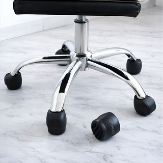 OFFHOLIC 의자바퀴 고정캡 소음방지 밀림방지, 6개, 블랙