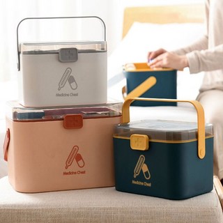 아기약병 상처연고 아기약통 비상약통 요일 가정용구급함 약보관함 대형메디컬박스, 화이트, 메디컬박스-대형, 1개