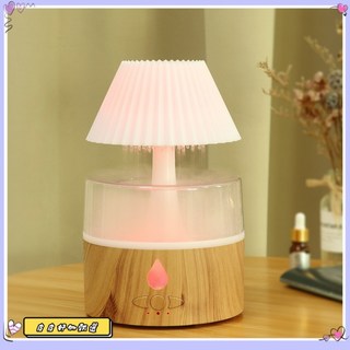 限時下殺 雨聲助眠空氣加濕器雲朵臥室氛圍燈加濕器臺式桌麵白噪音香薰機, 雲朵淺木紋-1個裝 【送隨機香薰1支】,標配