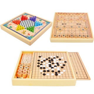 多功能兒童跳棋飛行棋五子棋多功能遊戲棋小學生禮品桌遊益智玩具., 1個, 規格