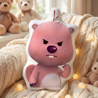 Loopy 異形造型抱枕，卡通床頭沙發靠墊，生日禮物, 1個, 加油40