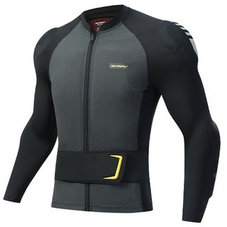 摩多狼 MOTOWOLF CE護具 摩托車防摔透氣護甲衣 GP-127 (附腰帶), 黑色,M號