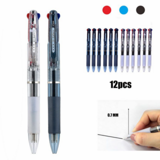 부드러운 필기감 3색 중성잉크 젤펜 0.7mm 12p 세트, 12개