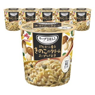 AJINOMOTO 味之素 即食沖泡通心粉杯 牛肝菌菇奶油濃湯口味, 6入