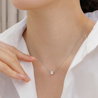 [GRA인증] 반지소 실버 모이사나이트 다이아 목걸이 5부 1캐럿 2캐럿