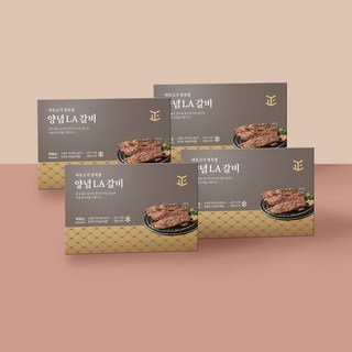 바른고기 정육점 양념LA갈비 400g X 4개, 없음