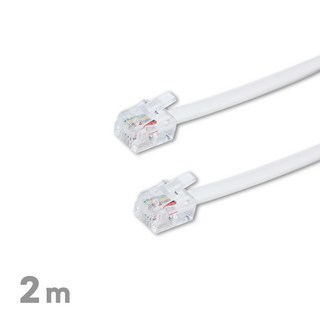 CX 6P4C鍍金端點電話線 純銅線芯 八種長度可選, 1個, 2米