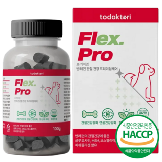 토닥토리 강아지 관절 영양제 관절건강 슬개골 연골관리 간식형 전견종, 1개, 뼈/관절강화, 100정