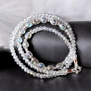 燦麗水晶串珠項鍊 多功能掛鏈 佛牌吊墜適用