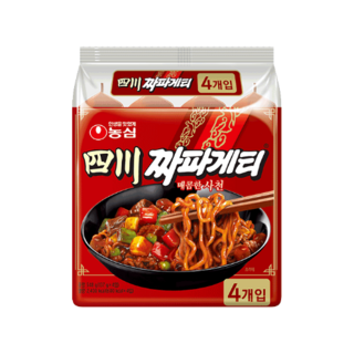 농심 사천짜파게티 멀티 4개입 (137g x 32봉지), 32개