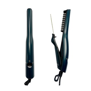 Keka 남성용 볼륨 고데기 3단계 온도 조절 휴대용 고데기, 그린