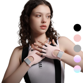 로랑스 3세대 굳은살방지 미끄럼방지 여자 여성 전용 헬스 장갑 여름 필라테스 등산 스피닝 요가 운동, 로즈쿼츠 핑크(민무늬), 1개