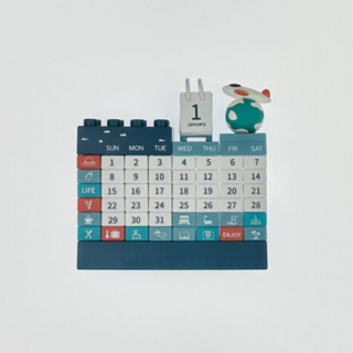 月份展示曆 January, 積木萬年曆, 1個