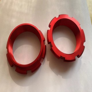 코일 오버 튜닝 충격 흡수 장치 서스펜션 코일 오버 빨간색 알루미늄 용수철 시트 너트 M54 x 1.5mm 스레드